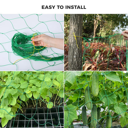 Kikhope Trellis Netting for Climbing Plants, 2 Pack 5.9 ft x 16.4 ft Heavy Duty Garden Trellis Netting for Cucumber, Vine, Tomato, Plants Trellis Net for Climbing Vine Plants Fruits & Vegetables