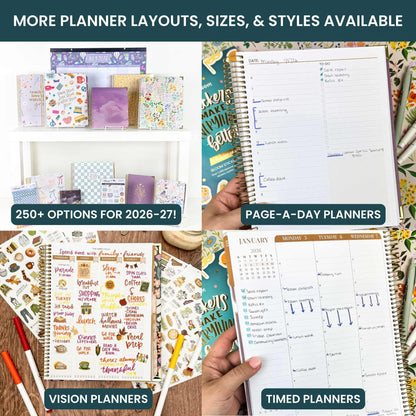 bloom daily planners 2026-2027 (8.5" x 11") Academic Year Day Planner (July 2026 - July 2027) - 13 Months Weekly & Monthly Agenda Organizer with Stickers & Tabs - Whimsical Wildflowers