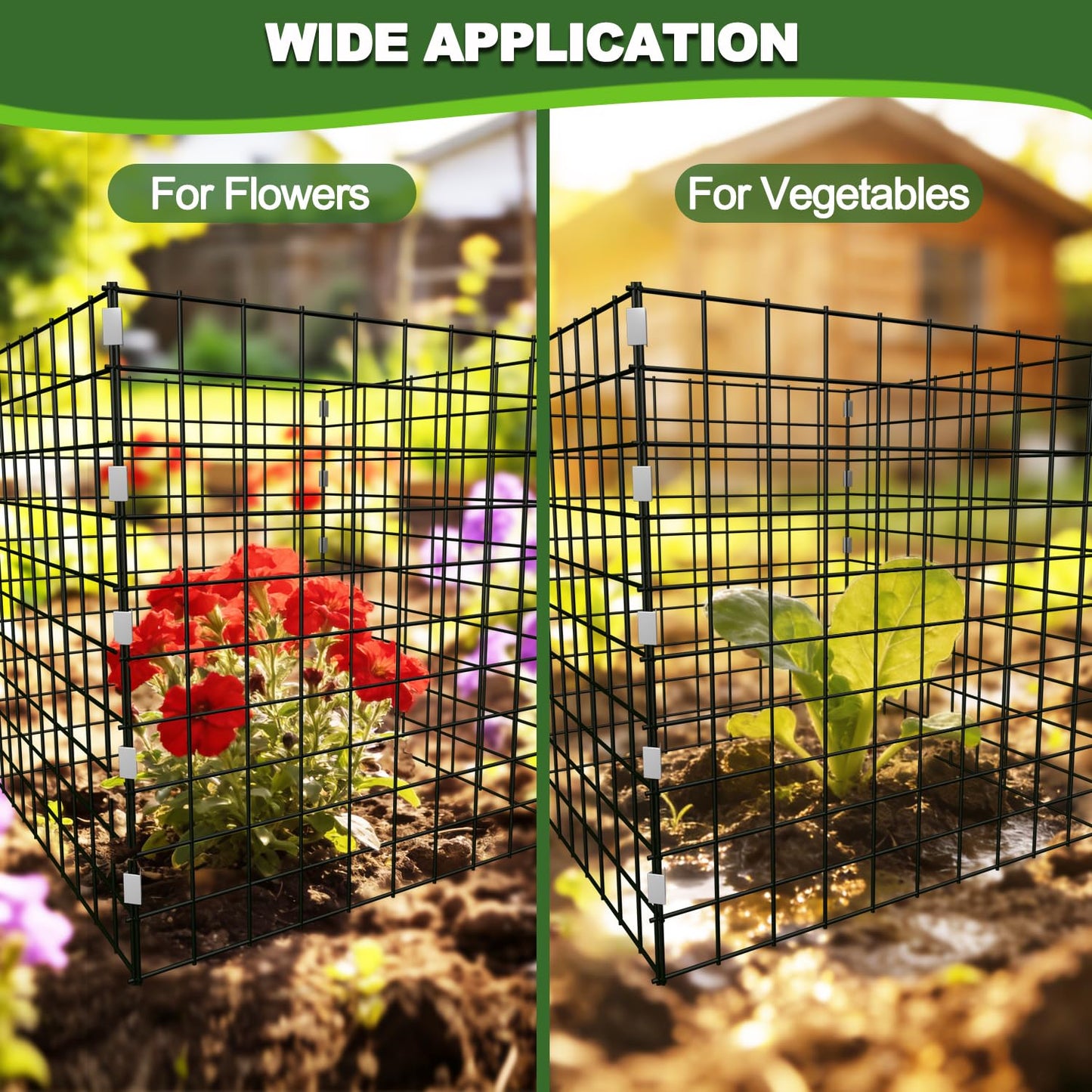 12x12 Inch Chicken Wire Mesh Plant Protectors from Animals Garden Netting Plant Covers Bird Netting for Garden Plant Cages for Outdoor Plants Garden Cloche