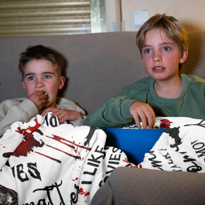 Loxezom Horror Movie Gifts Blanket 60" X 50", Halloween Christmas Birthday Gifts for Horror Movie Lovers, Scary Blanket/Merch/Birthday Party Decorations, Scary Movie Blanket