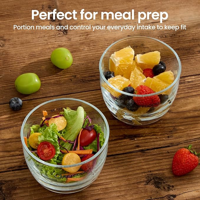 Glass Meal Prep Bowls Set - Leakproof Lids,13 oz (4-Pack Green) Perfect for Meal Prepping, Portion Control, and On-the-Go Lunches BPA-Free