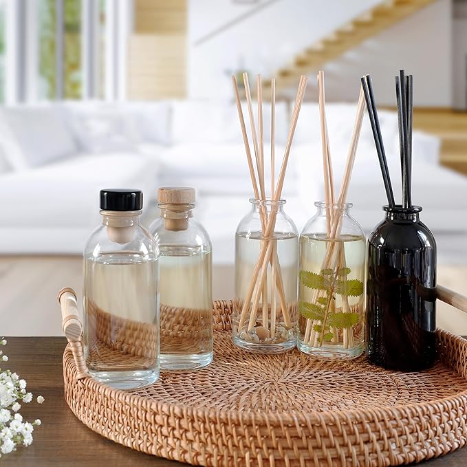 Urban Naturals Vetiver Home Fragrance Reed Diffuser Set | MAN CAVE: Vetiver, Oud, Warm Amber & Frankincense. an Elegant, Masculine Fragrance that Smells Like a Men's Cologne!