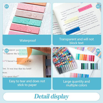 ReliThick 8000 Pcs Writable Sticky Tabs, 40 Colors Book Notes for Annotating Books, Self-Adhesive Index Tabs for Bible, Planner, Notebook, School & Office Supplies