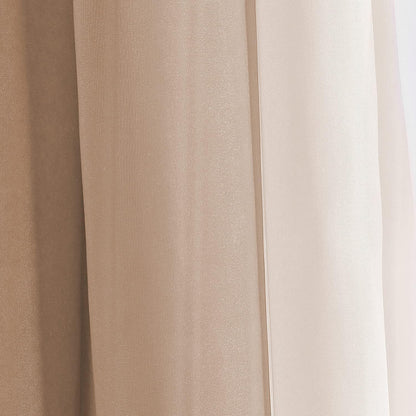 NAPEARL Ombre Window Scarf Valance, Romantic Gradient Voile Scarf Valance for Ceremony Backdrop, Wedding Arch, Kids Bedroom, Decorative Swag Curtain 144 Inches, Brown