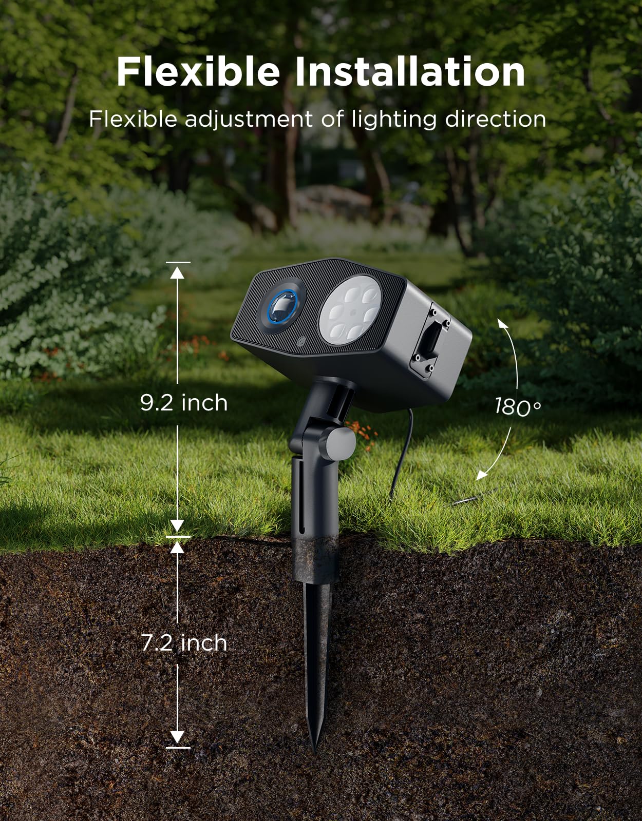 Govee Outdoor Decoration Projector Light, Upgraded LED Snowflake Projector, 180° Rotation, 20 HD Effects & 58 Scene Modes with App Control, IP67 Compatible with Alexa, Google Assistant, Matter