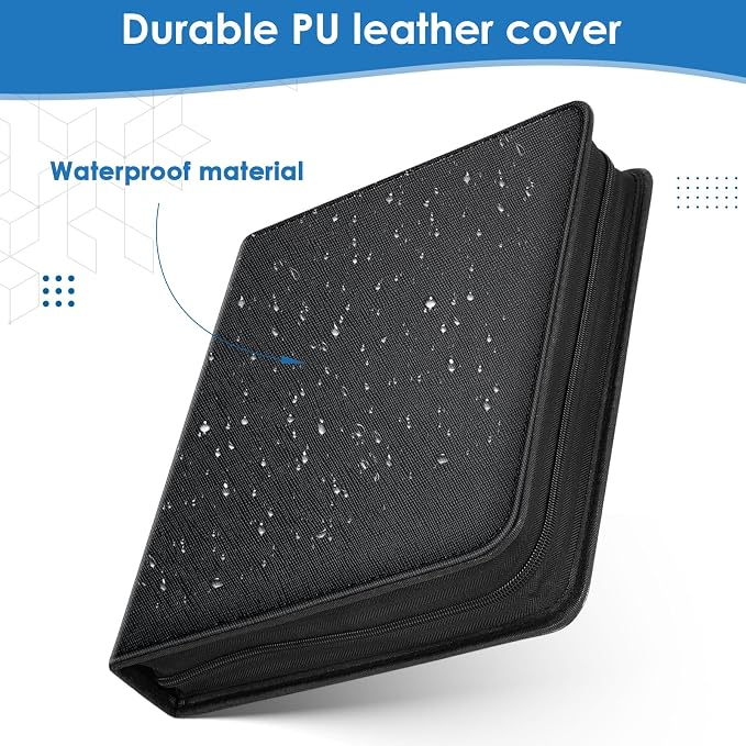 900 Pockets Card Binder, Trading Card 9 Pocket Durable Card Holder Album, Baseball Card Protectors for MTC,TCG, Game Cards, Sports Cards (Black)