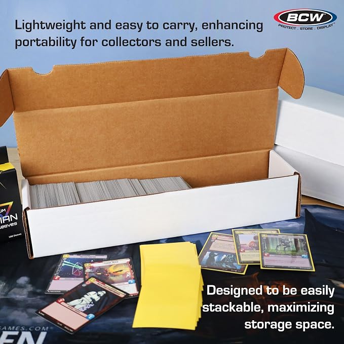 BCW 800ct Trading Card Storage Boxes - 3 Pack | Organizer for Sports Cards, MTG, Pokemon, and Card Games