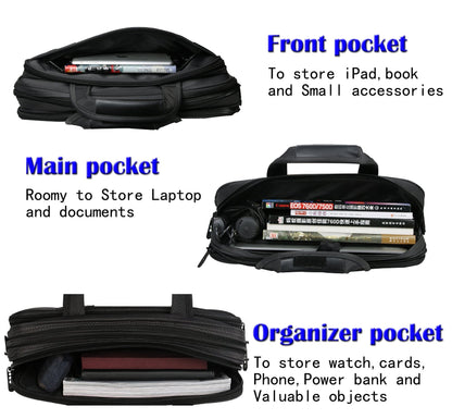 Briefcase Bag 15.6 Inch Laptop Messenger Bag Business Office Bag for Men Women, Shoulder Bag fit for Computer Notebook MacBook Hp Dell Lenovo Asus Apple