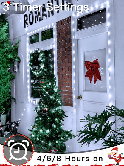Ccinny Christmas Lights Outdoor, 1000LED 328FT Christmas Tree Lights IP67 Waterproof, Plug in Fairy Lights with Remote 8 Modes Timer, Xmas Light for Outside Indoor House Holiday Decor(Cool White)