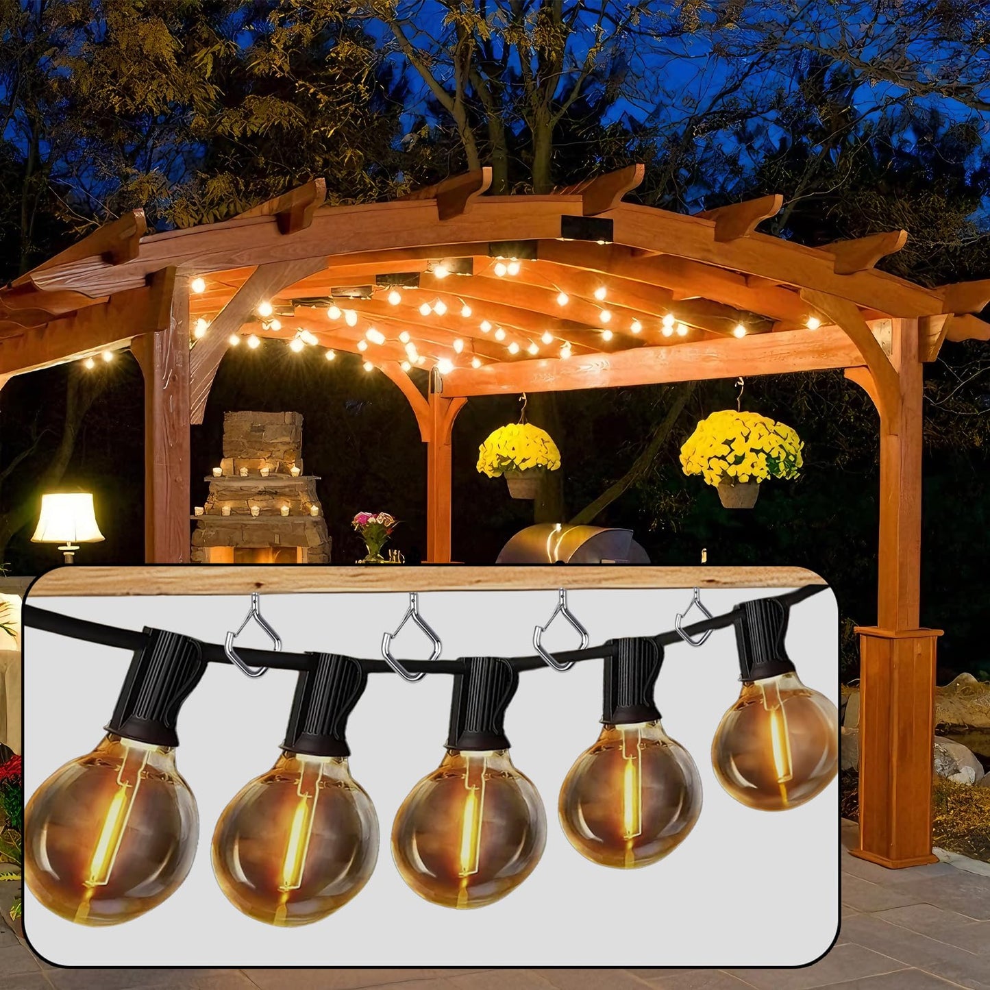Viweolm Screw Hooks for Hanging, 304 Stainless Steel Ceiling Hooks for Outdoor String Lights, Wind Chimes, Lanterns, Plants, and Decorations – Indoor and Outdoor Use (Stainless Steel, 50 pcs)