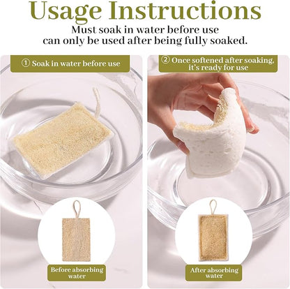 JOYMOOP Compressed Cellulose & Loofah Scrubbers, Non-Scratch Scrub Sponge, Kitchen Sponges for Dishes, 24-Pack, Dual-Sided Dish Sponge for Nonstick Cookware & All Surfaces