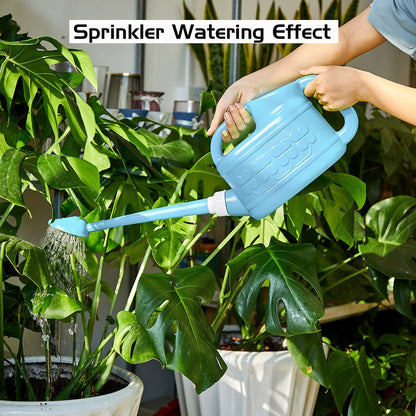 Garden Watering Can for Indoor & Outdoor Plants, Ebristar Plastic Watering Can 1 Gallon with Long Spout & Removable 360 Degree Rotation Sprinkler Head, Lightweight Watering Pot for Houseplants - Blue