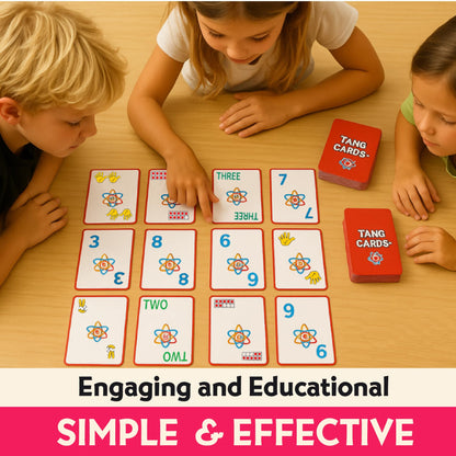 Tang Cards – Math Game for Grades K-5 – Build Number Sense Using Ten Frames, Digits, Words & Fingers