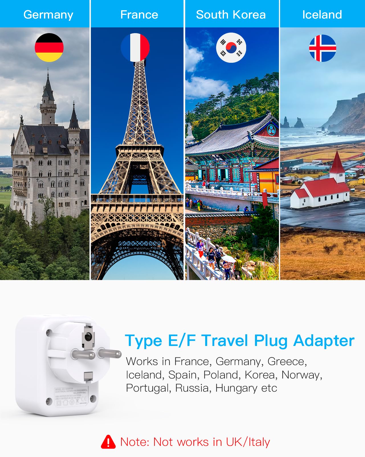 South Africa Travel Plug Adapter, HANYCONY Type M Power Adapter with 2 AC Outlets 3 USB Ports(2 USB C) for US to South Africa Botswana Namibia India Nepal Bhutan Sri Lanka