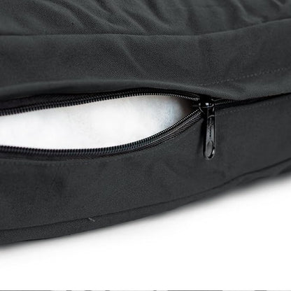 WHITEDUCK Outdoor Dog Bed Heavy-Duty 12oz Canvas, Water-Repellent Cotton, Machine Washable Removable Cover with Full-Length Zipper, Dog Bed for Large Dogs & Crate, (Black) 35" Lx20 Wx4.3 th (M)