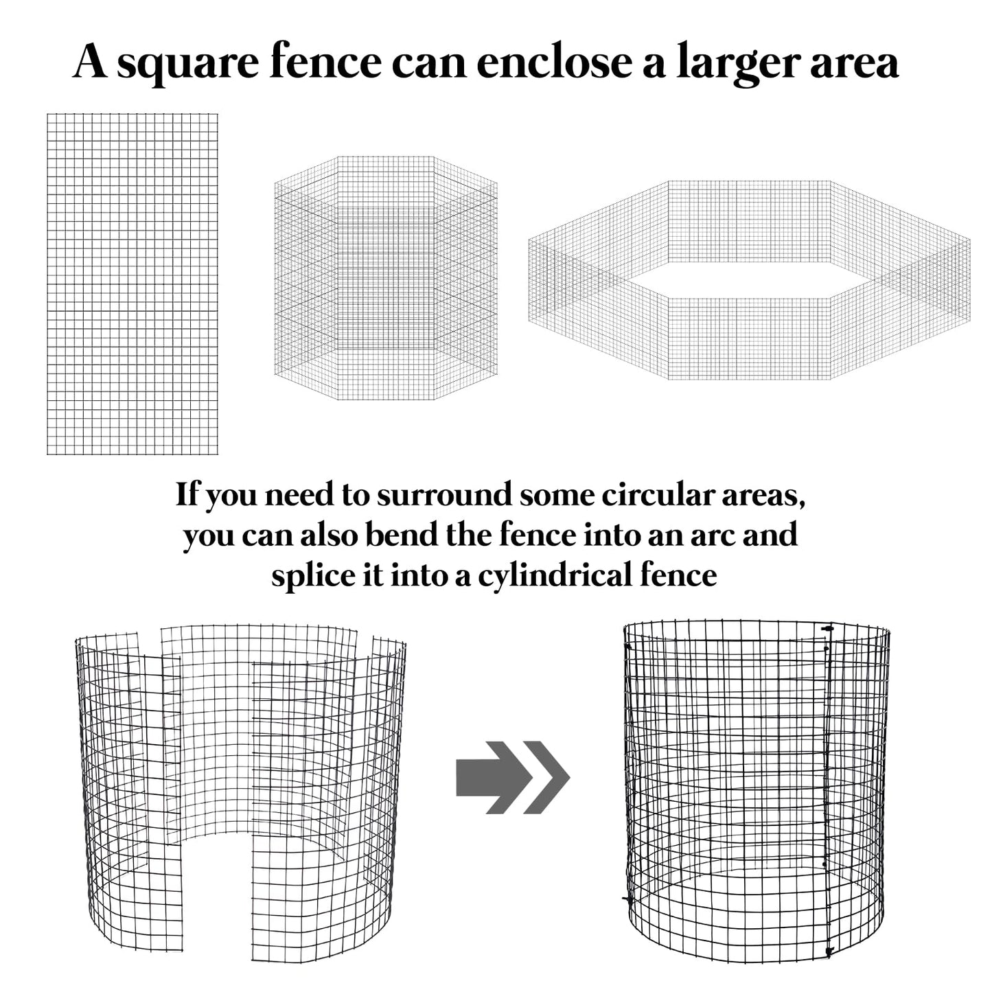 15 Pcs Large Wire Plant Protector from Animals, 5 Pack 24" H X 12" Dia Metal Plant Cage Chicken Wire Cloche with Ground Stakes and Nylon Tie to Keep Animals Out, Garden Protection Bunny Barricade