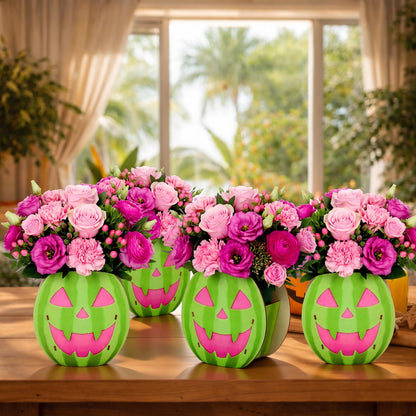 Cinnvoice 6 Pcs Wooden Centerpiece Boxes Rustic Farmhouse Table Decorations Decorative Flower Boxes for Baby Shower Bridal Shower Wedding Home Decor Seasonal Party Displays(Pumpkin)