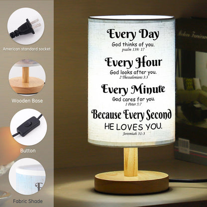 WSYEAR Bible Verse Table Lamp with Inspirational Thoughts and Valentines Day Christian Religious Baptism Gifts for Women Wife Mom Men Christmas Easter Gifts for Him Her