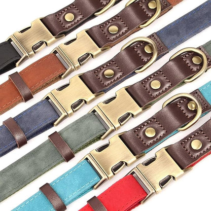 Didog Soft PU Leather Dog Collars for Small Dogs,Classic Adjustable Dog Collars with Quick Release Metal Buckle,Easy Clean and Comfortable with Nylon Lining,Light Blue,S Neck 11-15"