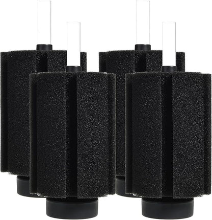 ALEGI Aquarium Bio Sponge Filter with Ceramic Media for Clear and Quiet Aquariums for Betta Fry Shrimp Tiny Fish Tank (75+ Gallon 4 Pack)