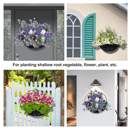 Phefop 3PCS Half Round Planter Liners, Non Woven Felt Hanging Basket Liners with Breathable Fabric, for Window Frames, Garden Planters, Wall Hanging Flower Pots (16 Inch)