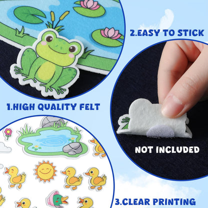 Windkream 12 Set Felt Board Stories Pieces Set Felt Animals Bible Fairy Tales for Preschool Animals Figures Flannel Board Stories for Toddlers Preschool Kindergarten Storytelling (Fairy Tales)
