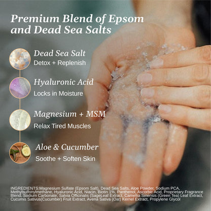 Relax Spa & Bath, Epsom & Dead Sea Salts, Aromatherapy Bath Salts for Hot Tub, Bath, or Spa, Infused with Magnesium, Joint Therapy