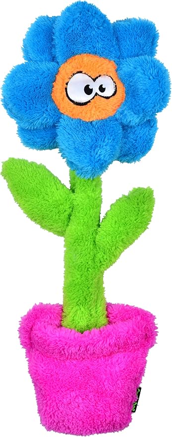 Cycle Dog Duraplush Large Potted Flower (Colors May Vary): Sqeakerless Eco-Friendly and Durable Toy for Dogs | Perfect for Fetch and Tug-of-War Play | Made in USA