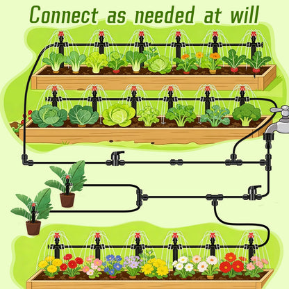 6 Pack Quick Connect 1/4" Drip Irrigation Shut Off Valve Fittings, Push-to-Fit Drip Irrigation Switch Valve Connectors for 1/4 Inch Drip Tubing,Anti-Leak Connectors for Garden Irrigation System