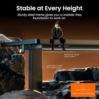ErGear Height Adjustable Electric Standing Desk, 32 x 19 Inches Sit Stand up Desk, Memory Computer Home Office Desk, Black