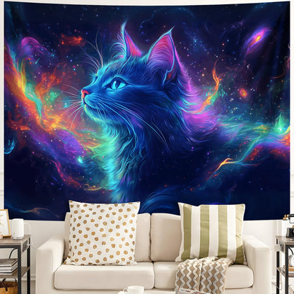 BVBOX Blacklight Tapestry,Animal Tapestry Glow In The Dark,UV Reactive Black Light Upright Posters Wall Hanging for Bedroom Dorm Living Room Backdrop Decor (Spider, 90" L x 70" W)