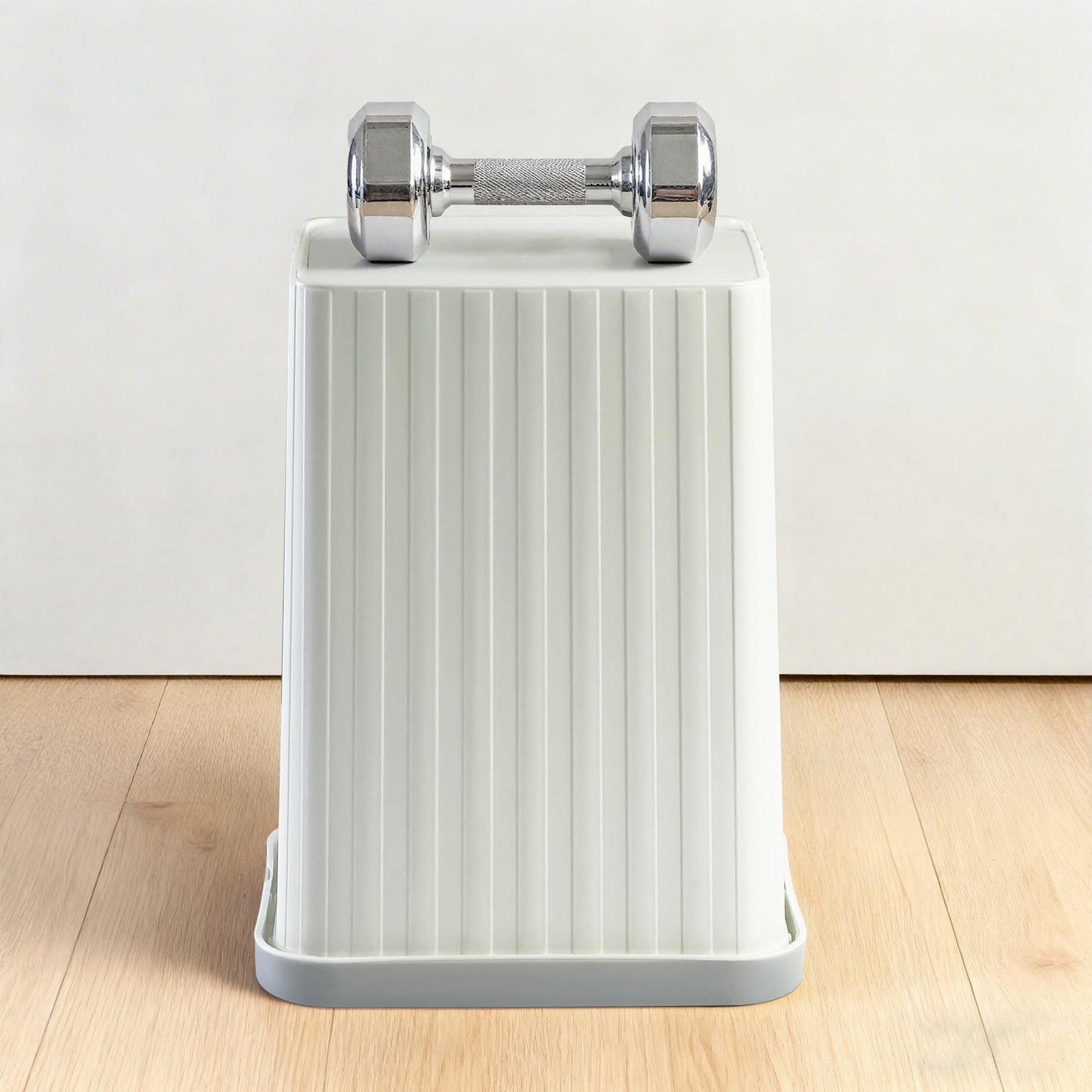 Soddeph 3.2 Gallon Plastic Small Trash Can,Rectangular Wastebasket, Waste Basket,Garbage Container for Bathroom, Kitchen, Bedroom, Office, Home, Dorm Room (1, White)