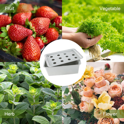 MAOPINER Indoor Hydroponic Grow Kit with Bubble Stone, 12 Sites (Holes) Bucket, Air Pump, Sponges - Best Indoor Herb Garden - Grow Fast at Home