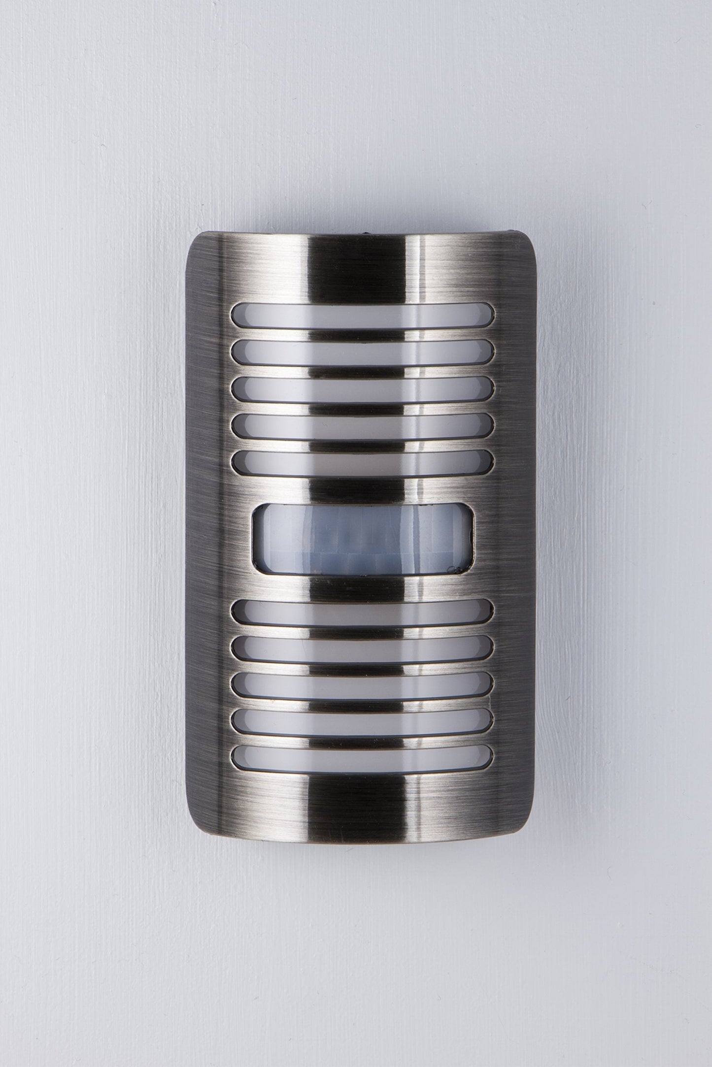 GE Enbrighten LED Motion Sensor Night Light, Plug-In, 40 Lumens, Motion-Select with 25ft Detection, Dusk-to-Dawn, Brushed Nickel Louver – 37299 (1 Pack)