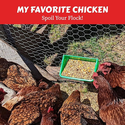 My Favorite Chicken 27oz Chicken Cage Cup – Hanging Chicken Waterer & Feeder for Chick, Duck, Quail, Parakeet – Versatile Poultry Feeder & Bird Cage Water Cups, Green