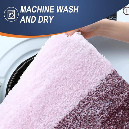 OLANLY Large Bathroom Rugs Mat 40x24, Extra Soft Absorbent Microfiber Bath Rugs, Rubber Backing, Quick Dry, Machine Washable Bath Mats for Bathroom Floor, Tub and Shower, Home Decor Accessories, Mauve
