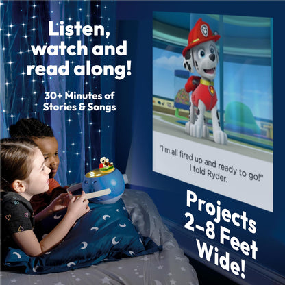 Kids Book Projector – 5 PAW Patrol & 5 Classic Read-Aloud Stories, 10 Songs & Night Light & Soothing Dream Music | Children Ages 3+ Storytime Projector | Toys, Owl & PAW Patrol Marshall