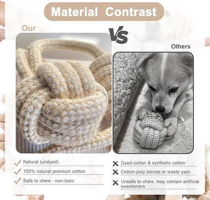 Dog Rope Toy, Rope Toys for Dogs Aggressive Chewers, for Large Dogs for Cleaning Teeth, Bite Resistant, 3 Pack