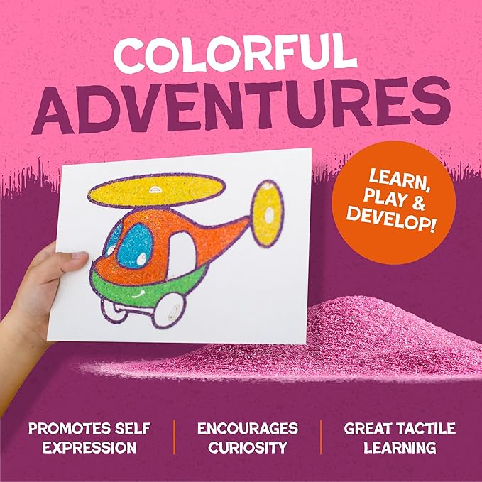 Hygloss Colored Sand for Crafts – 12 Assorted Colors – 3 lb– Vibrant Colorful Fine Sensory Play Sand Art Kits for Kids – Classroom Activities for Children 3 4 5 6 7 8 9 10 11 12 – Safe for Ages 3+