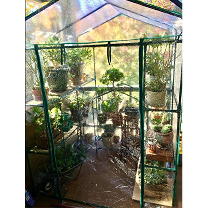 Greenhouse - Walk in Greenhouse with 8 Sturdy Shelves and PVC Cover for Indoor or Outdoor Use - 56 x 56 x 76-Inch Green House by Pure Garden