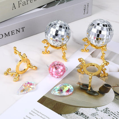 20pcs Gold Crystal Ball Stand Sphere Holder for 40mm-80mm Crystal Balls Sphere Display Holder Easter Egg Display Stand for Home Office Party Decor DIY Art Craft Displaying CrystalsGlass Natural Stone