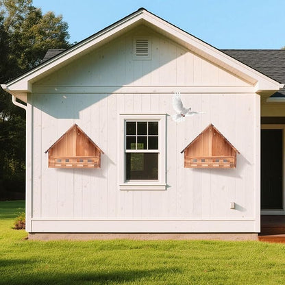 SWANGSA 2 Pack Carbonized Mourning Dove Nesting Box, Cedar Birdhouses for Outdoor Doves and Other Small Birds