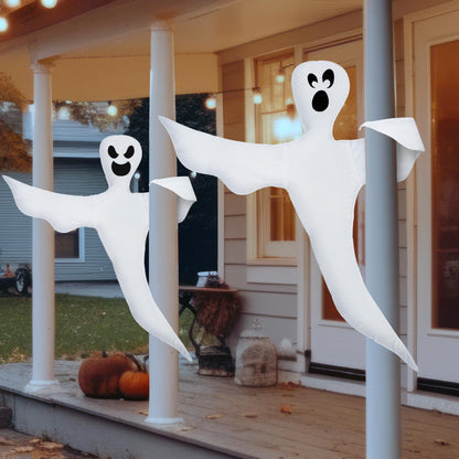 JOYIN Halloween 2 Pcs Tree Wrap Ghost Decoration Outdoor, 53” Bendable Flying Ghost for Trees Yard Lawn Garden Prop, Party Supplies, Haunted House Indoor Decor