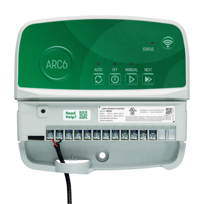 Rain Bird ARC6 App-Based Indoor Smart WiFi Irrigation Sprinkler Timer/Controller, 6-Zone/Station, EPA WaterSense Certified, Compatible with Alexa, Indoor 6-Station