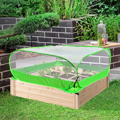 Pop Up Garden Mesh Plant Cover 2Pcs Outdoor Plant Protector Mesh Plant Enclosure Raised Bed Garden Bird and Pest Protection Guard for Fruits Vegetables Seedlings and Herbs