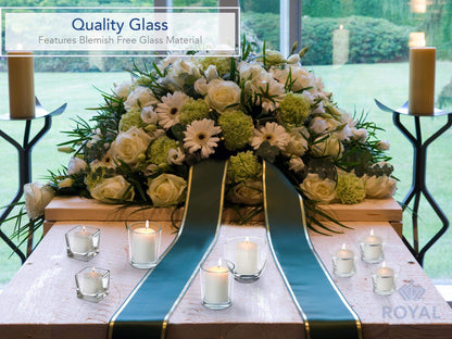 Royal Imports Clear Glass Votive Candle Holder, Tealight Candles Holders, Centerpiece Cups, Home Decor Spa Wedding Birthday Restaurant Party Holiday - 12 Pack