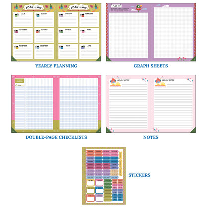 Carson Dellosa Education Fairy Tale Forest Teacher Planner, Undated 8"x11" Lesson Plan Book With Stickers, Class Schedule, Weekly Calendar, Classroom Must Haves, Homeschool Essentials, School Supplies