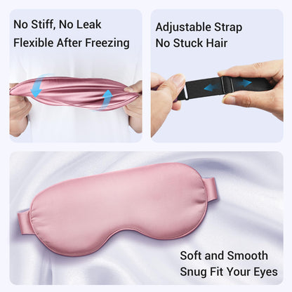 Coolig Eye Mask for Puffy Eyes: Fsa Eligible Items Hsa, Cold Compress for Migraines Headache After Surgery & Puffiness, Reusable Face Ice Pack Gel Sleep Mask for Dark Circles, Relaxing Gifts(Purple)