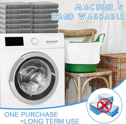 Thyle 12 Pcs Washable Pee Pads for Dogs Reusable Waterproof Training Puppy Pads Bulk Absorbent Pet Whelping Small Dog Mats for Crate Bed Sofa(34 x 28 Inch)