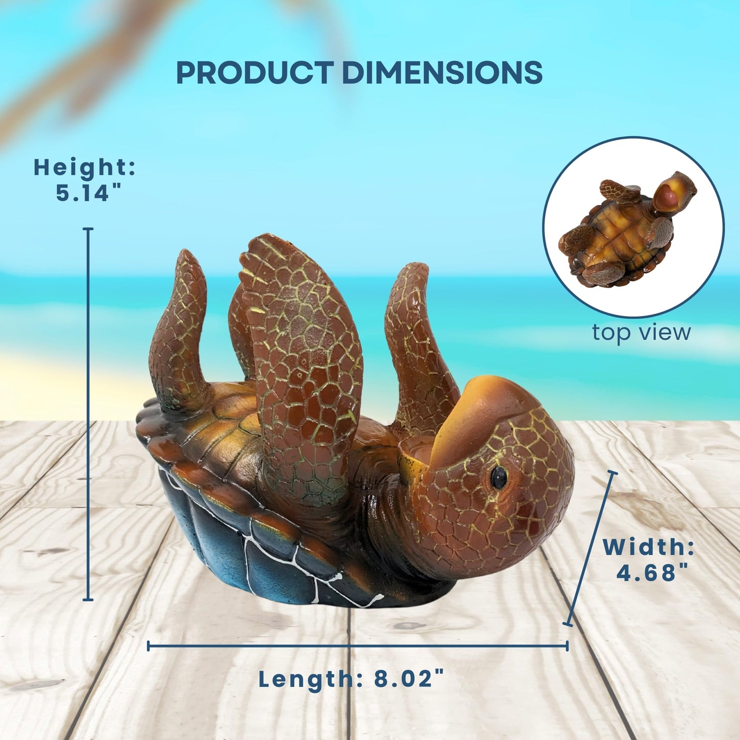 AMAJY Resin Sea Turtle Wine Bottle Holder Coastal Beach Theme Display Rack
